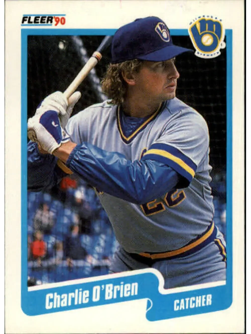 1990 Charlie O'Brien Fleer Baseball Card #332